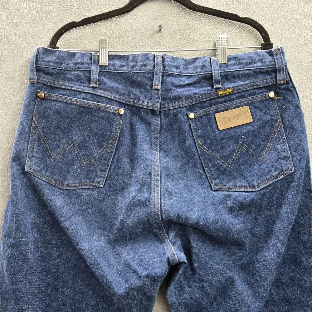 Wrangler‎ Men Jeans 38X36 Blue Denim 13MWZ Cowboy Cut Original Fit Button Rivet